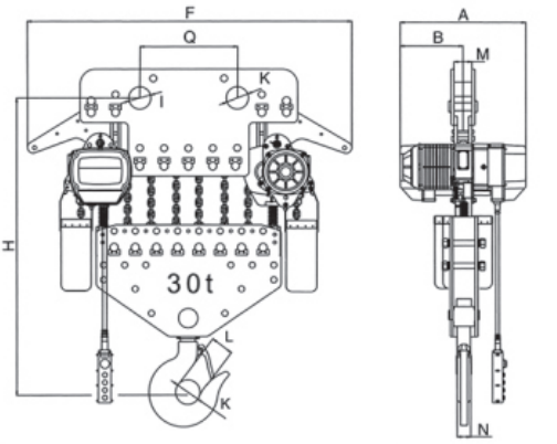 30噸環(huán)鏈電動葫蘆 30噸環(huán)鏈電動葫蘆